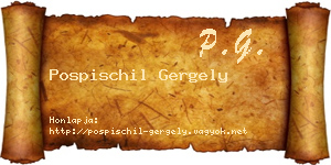 Pospischil Gergely névjegykártya